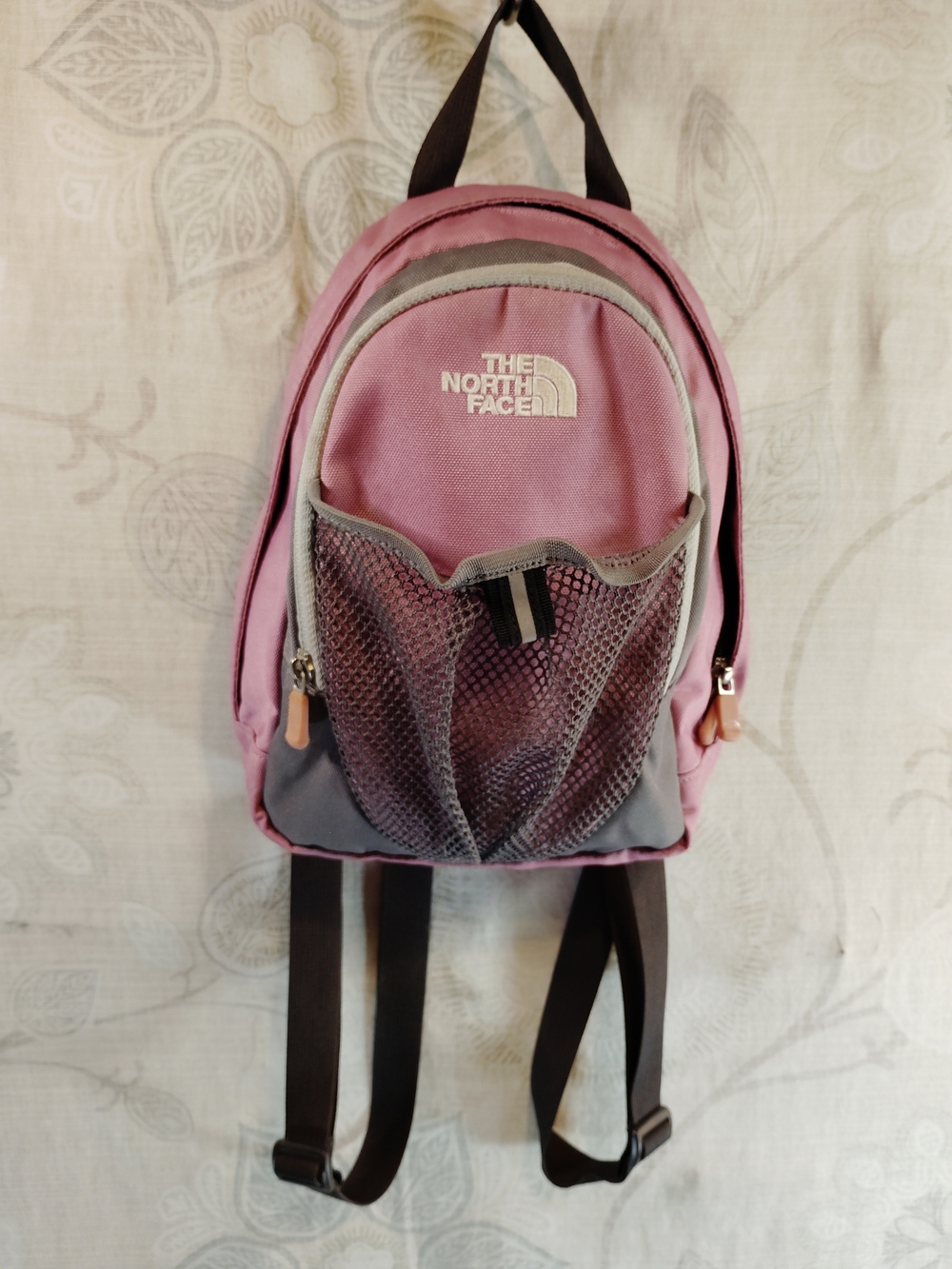The North Face Mini Backpack in Mauve and Gray